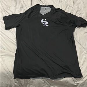 Colorado Rockies Nike Pro Black Dri Fit